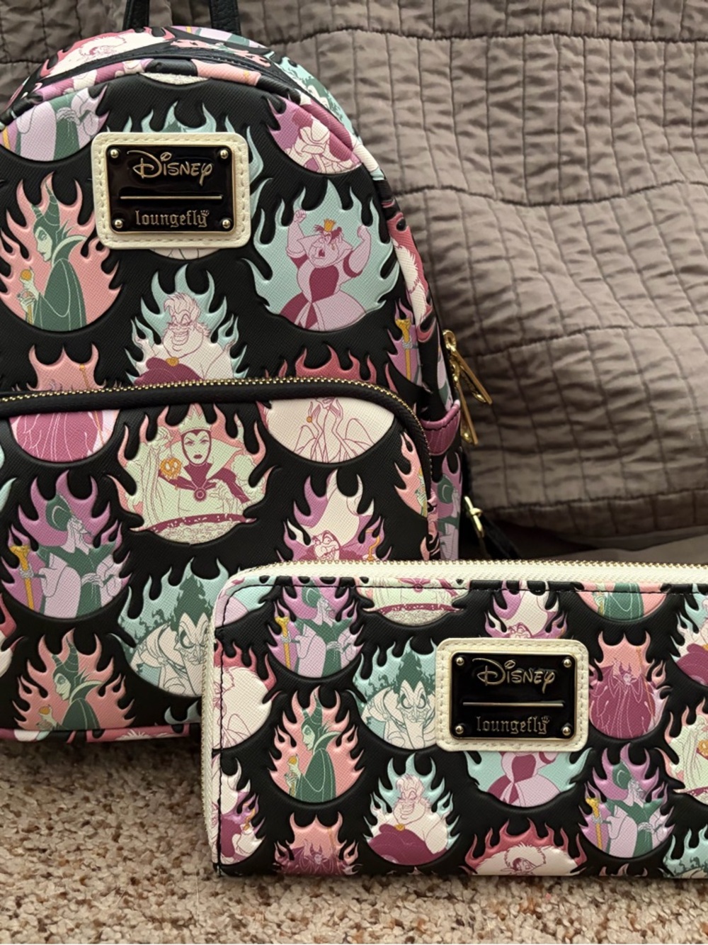 Disney Villains Loungefly Mini Backpack and Wallet